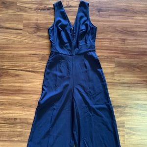 Adelyn Rae Deep V Navy Jumpsuit - Never Worn